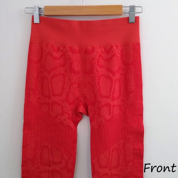 Yoga Set - Sports Bra & High Waisted Legging - Red Snakeskin - Size Small - Picture 5 of 15